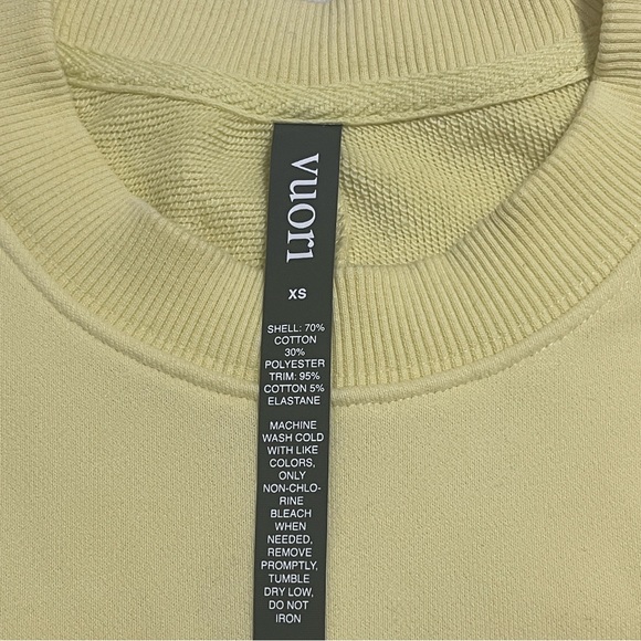 Vuori Sedona Weekender Crew Pullover Sweatshirt Sunlight Yellow XS - Picture 13 of 14